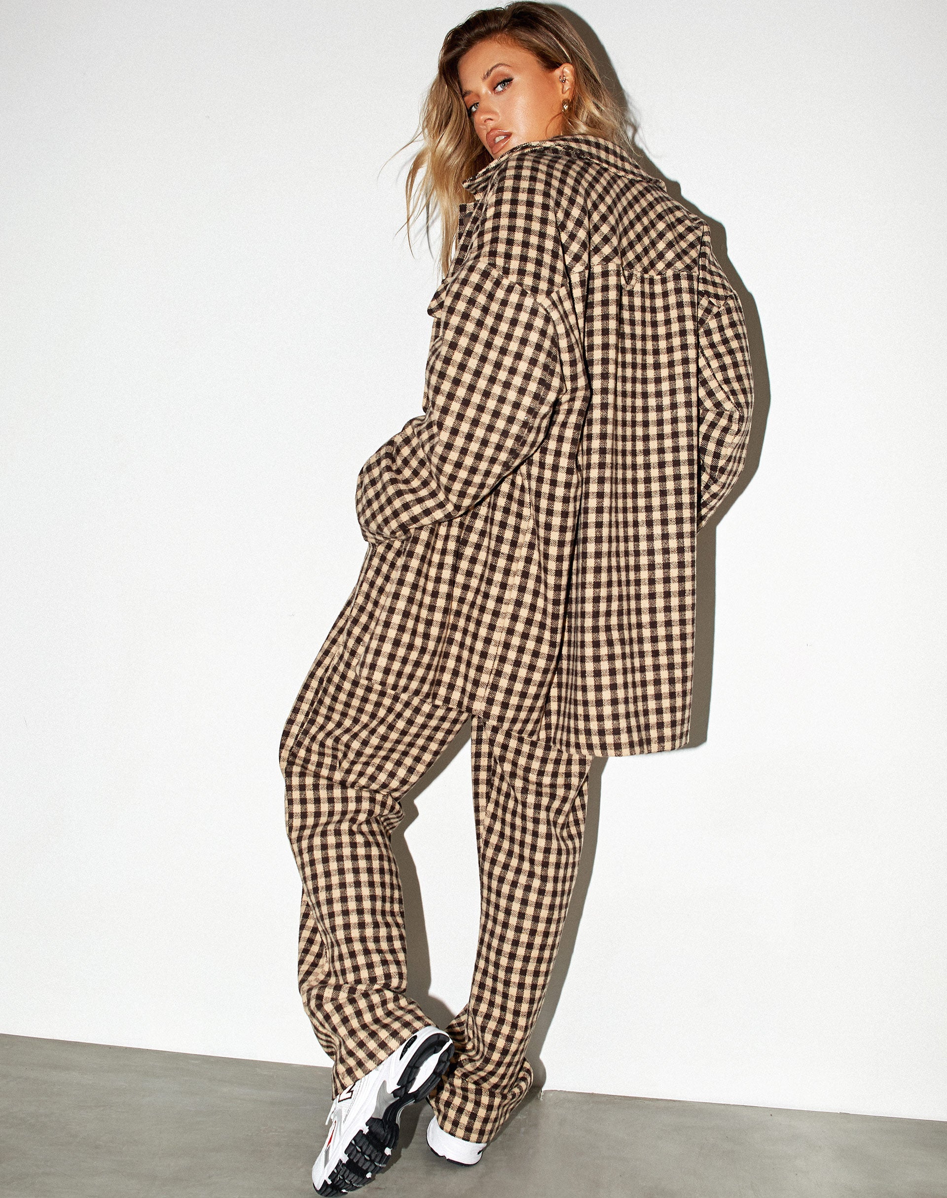 Imagen de Marcella Camisa en Tan Black Gingham