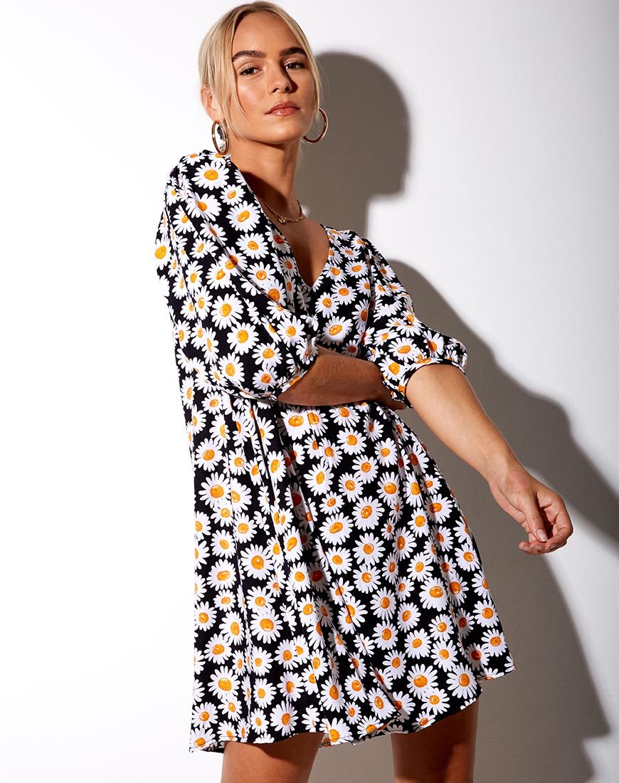 Vestido Elna Babydoll en Daisy Love Negro