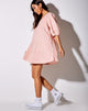 Imagen de Elna Babydoll Dress in Pink Check