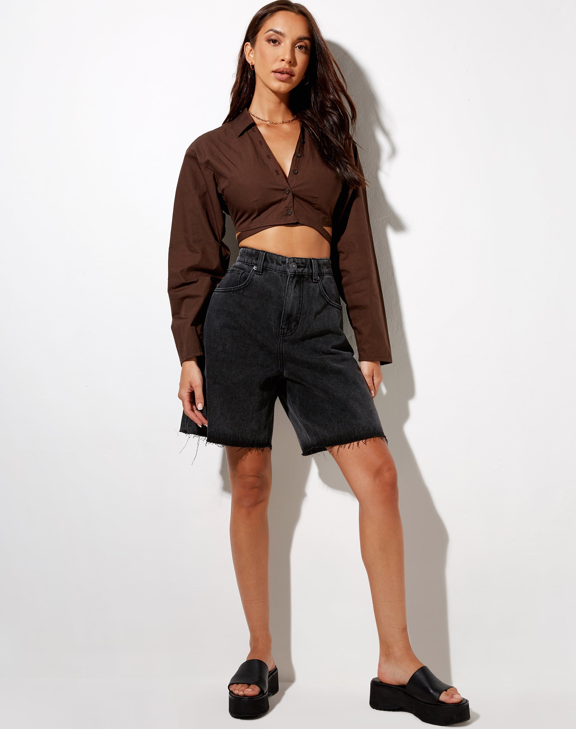 Imagen de Elyse Crop Top en Caoba Profundo