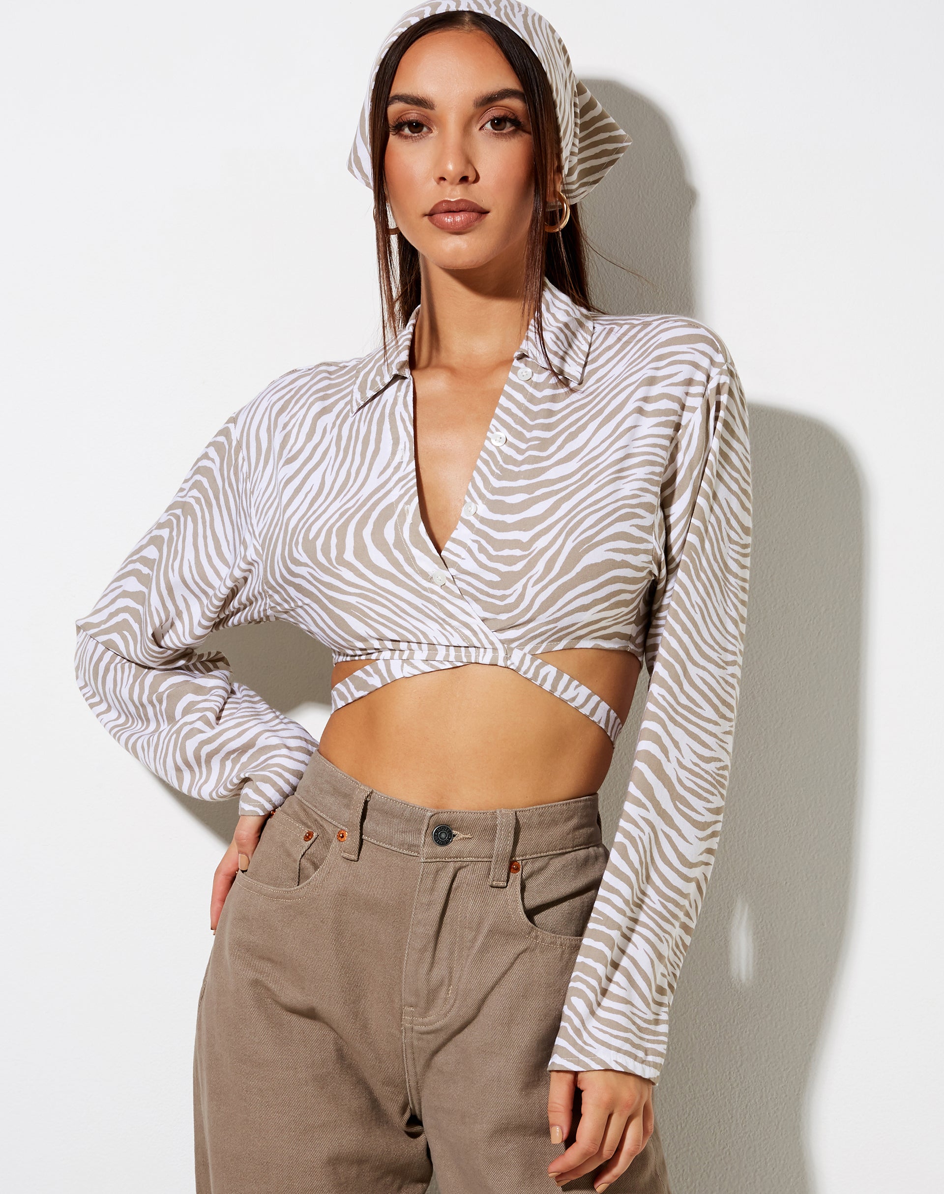 Imagen de Elyse Crop Top en Cebra Tonal