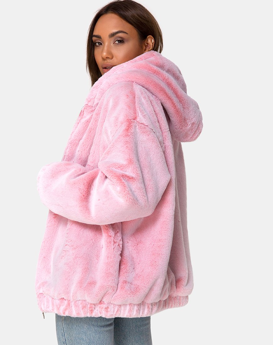 Chaqueta Emerson de piel sintética rosa