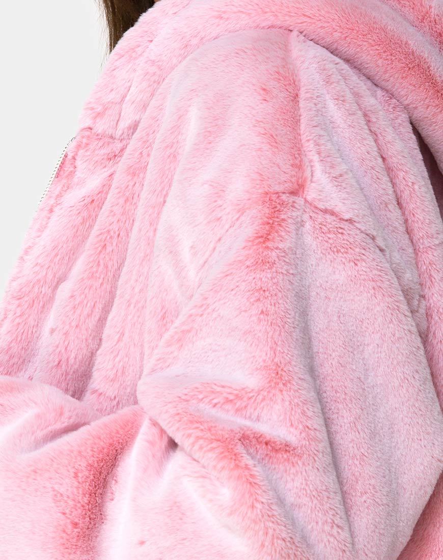 Imagen de la chaqueta Emerson de piel sintética rosa