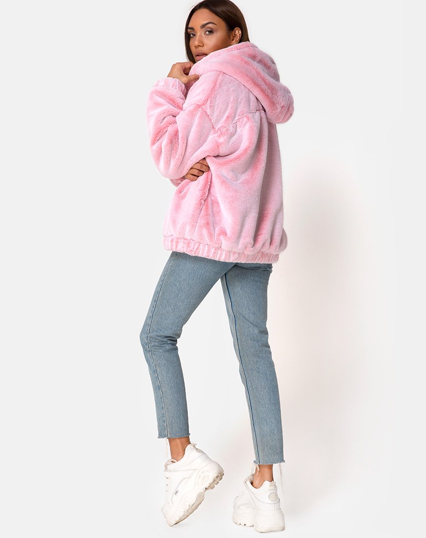 Imagen de la chaqueta Emerson de piel sintética rosa