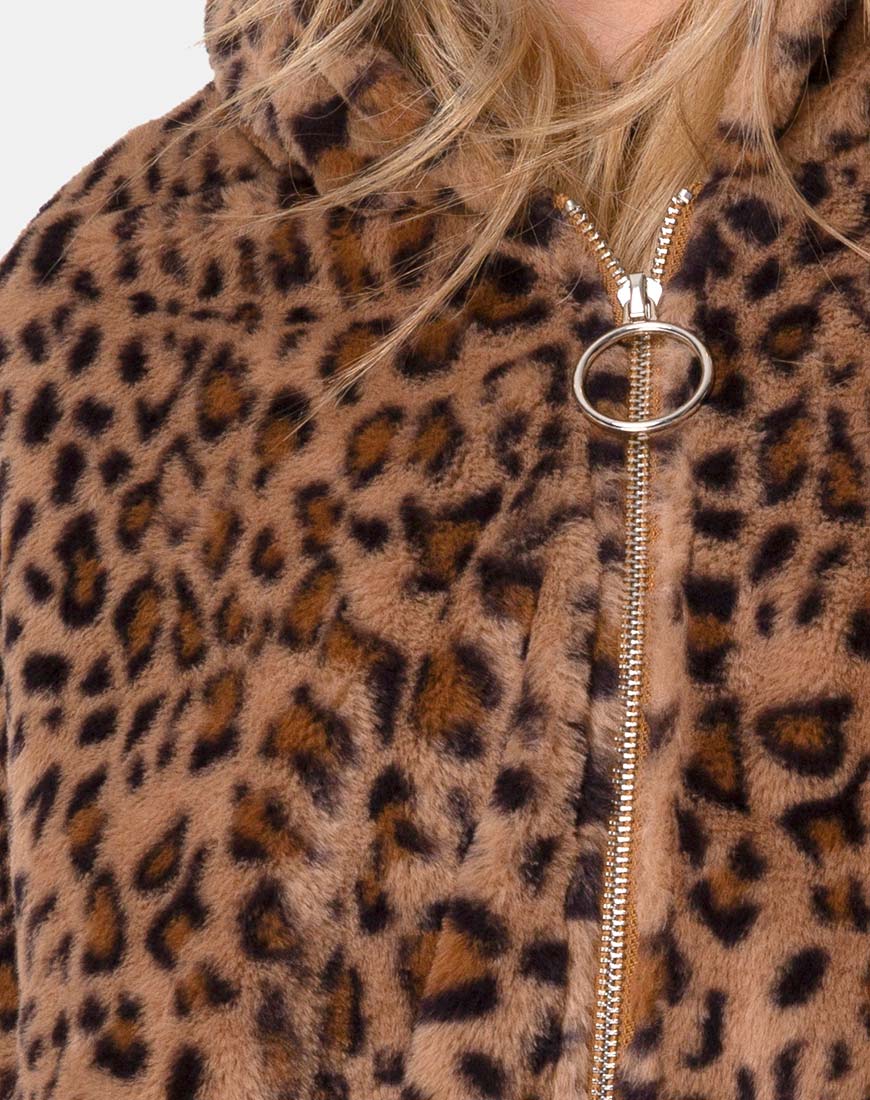 Imagen de la chaqueta Emerson Marrón Leopardo