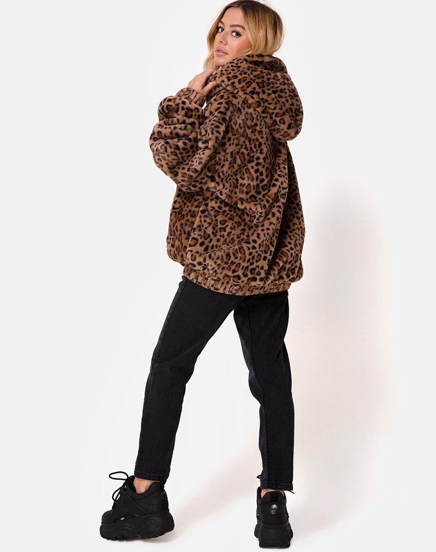 Imagen de la chaqueta Emerson Marrón Leopardo