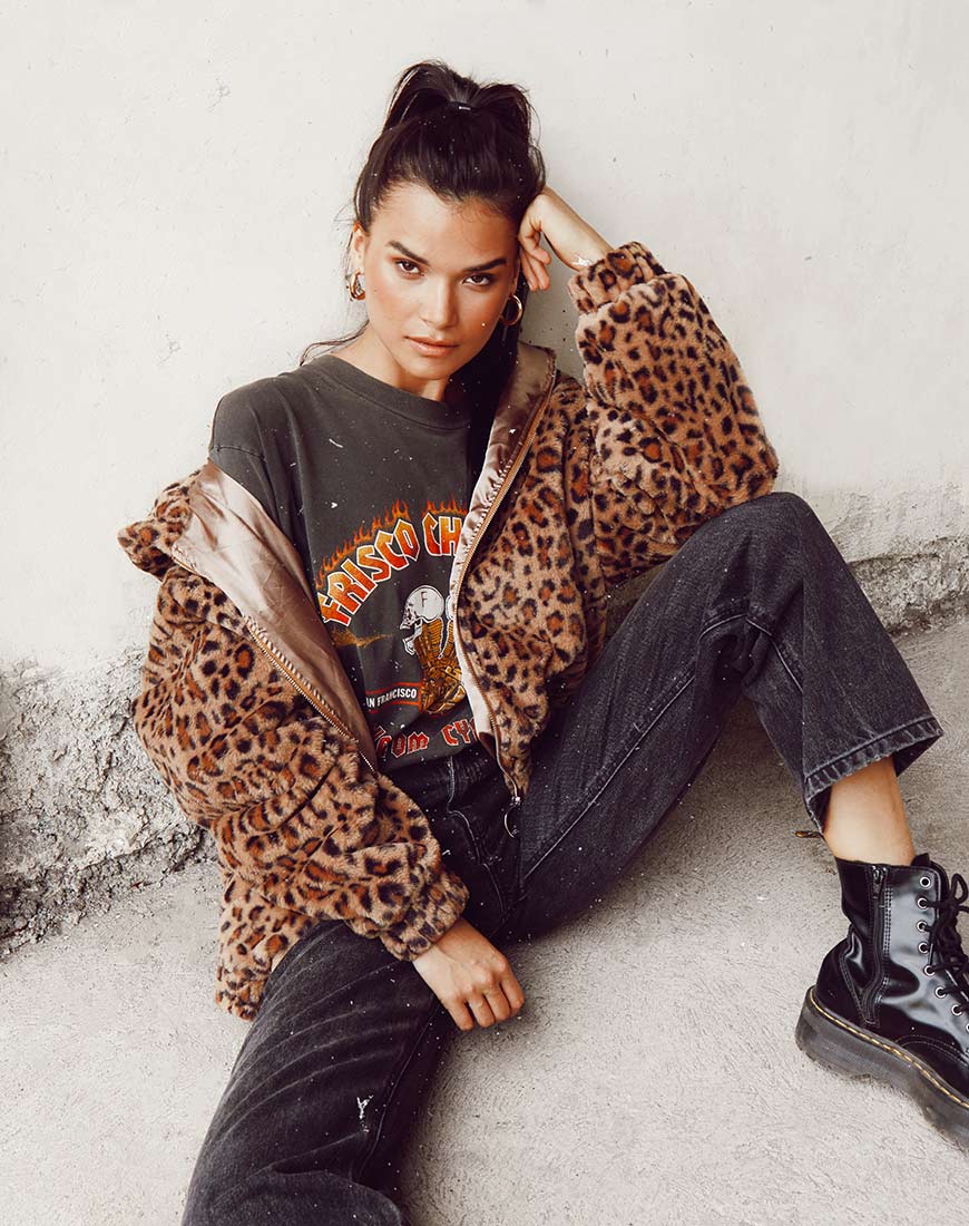 Chaqueta Emerson Marrón Leopardo