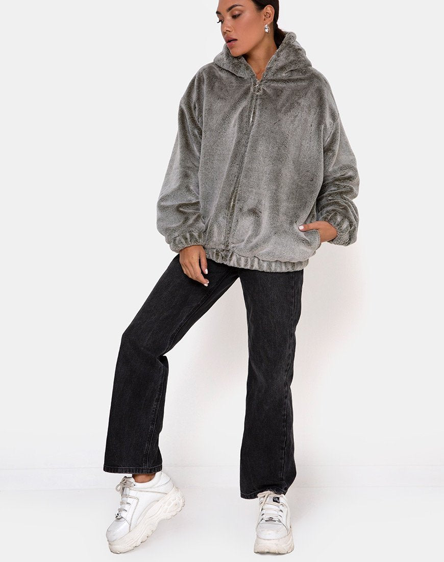 Imagen de la chaqueta Emerson de piel sintética Gris