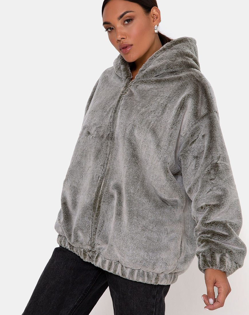 Chaqueta Emerson de piel sintética Gris