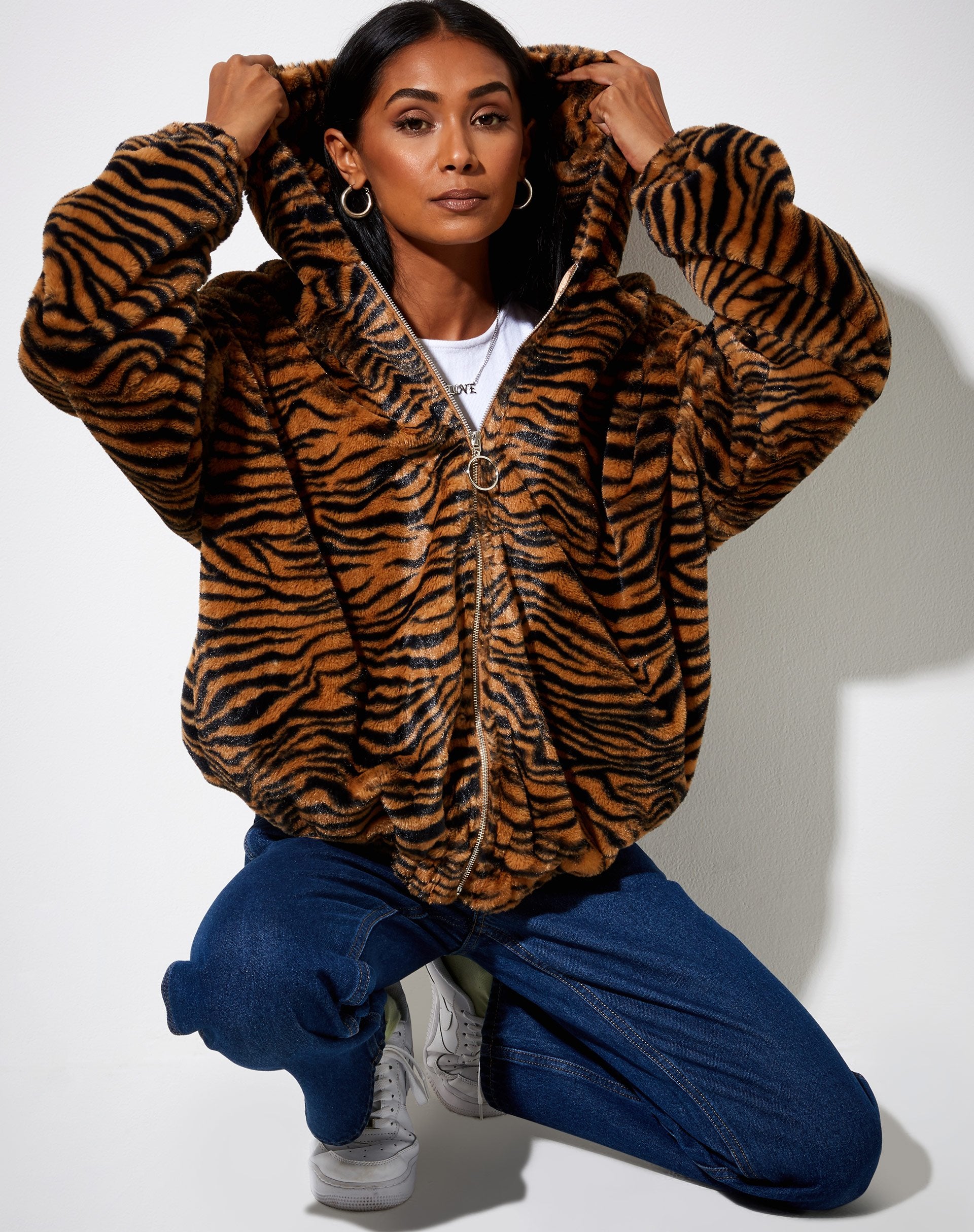 Imagen de la chaqueta Emerson en marrón tigre