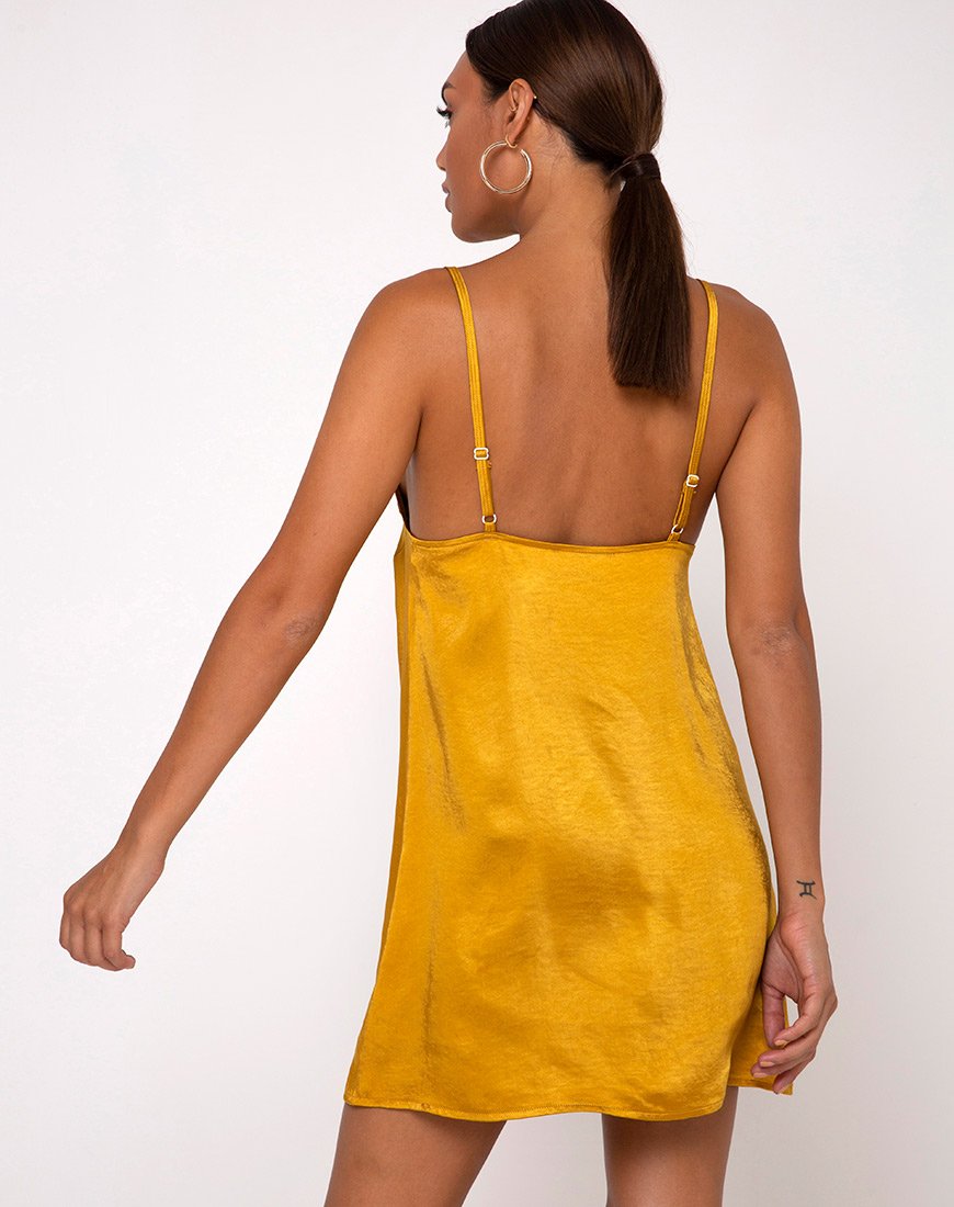 Imagen de Emilia Slip Dress in Satin Turmeric