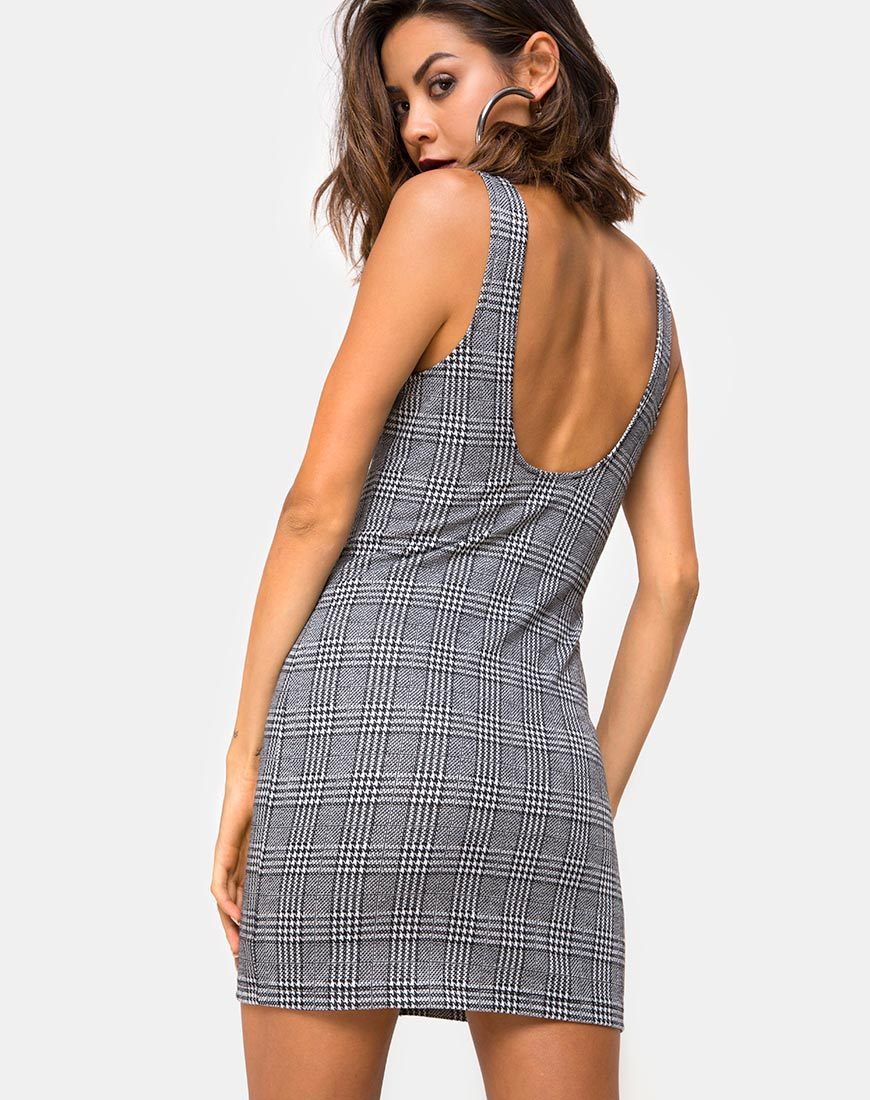 Imagen de Ena Bodycon Dress in Hook and Eye Charles Check