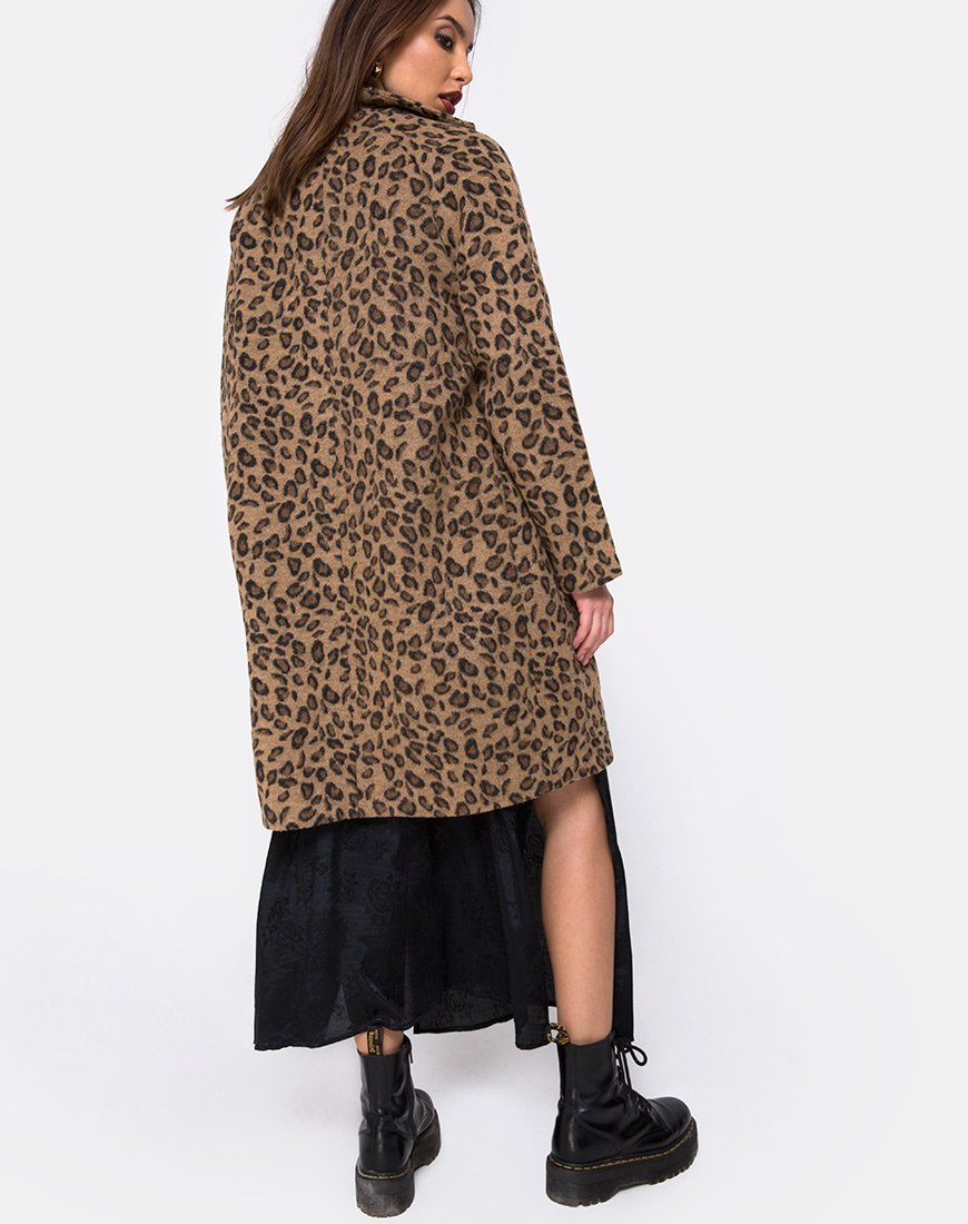 Imagen de Ernest Boyfriend Coat Leopard Print Grey