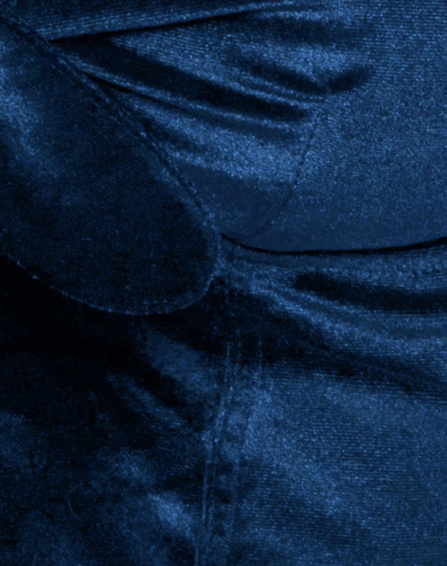 Imagen de Ettya Top de terciopelo azul marino