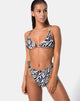 Imagen del sujetador de bikini Evako Mini Zebra Negro Crema