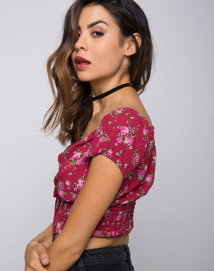 Evane Crop Top en Soheila Floral