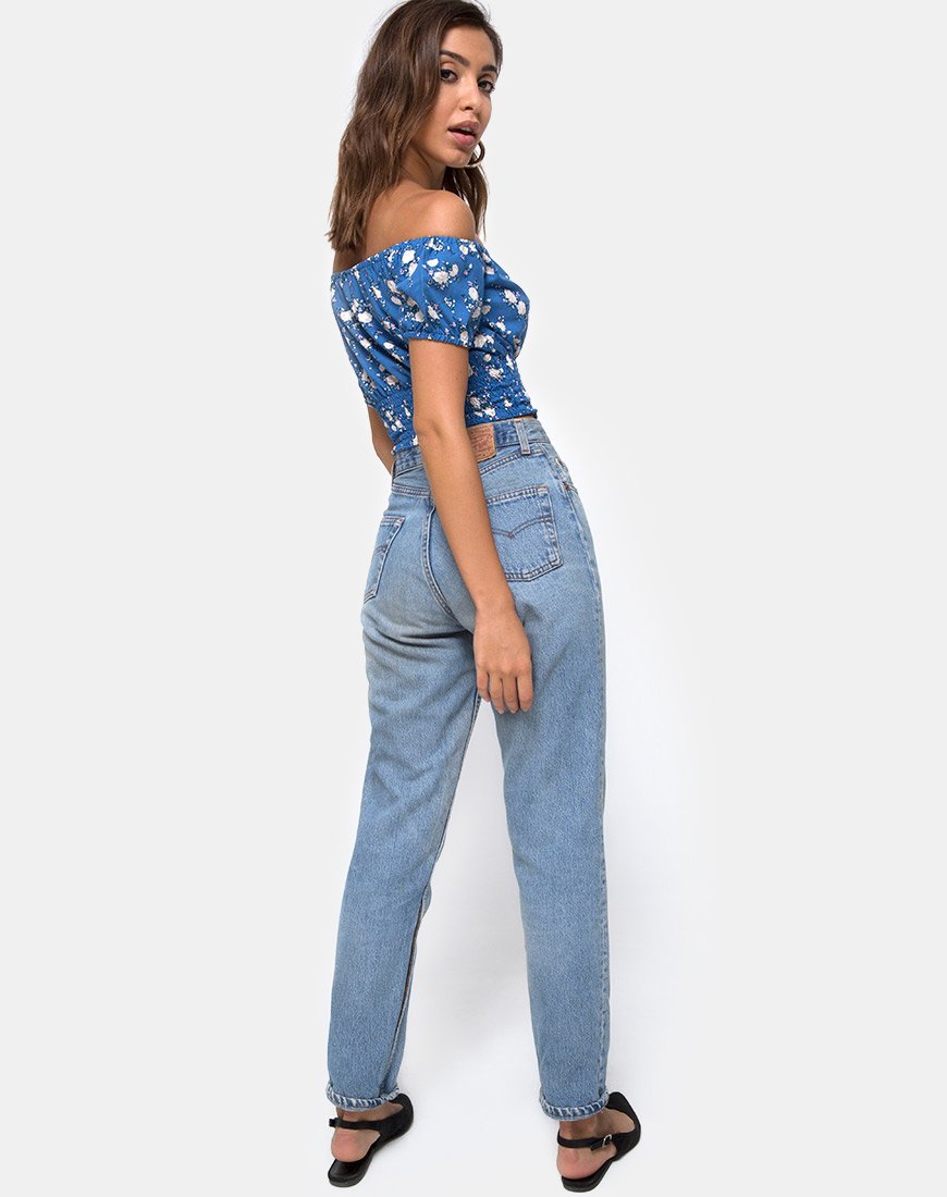 Imagen de Evane Crop Top en Soheila Floral Azul