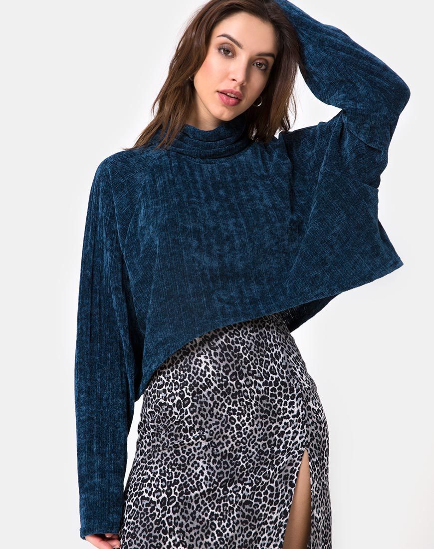 Sudadera Evie de chenilla azul