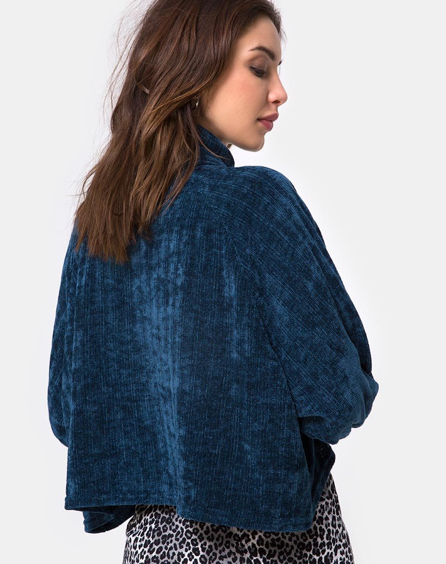 Sudadera Evie de chenilla azul