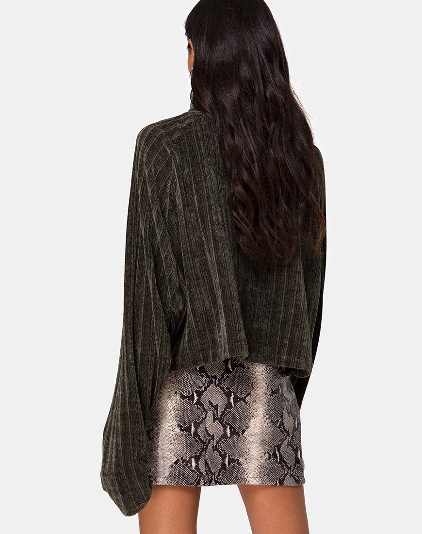 Imagen de Evie Cropped Sweater en chenilla caqui