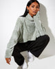 Imagen de Evie Cropped Jumper in Chenille Sage
