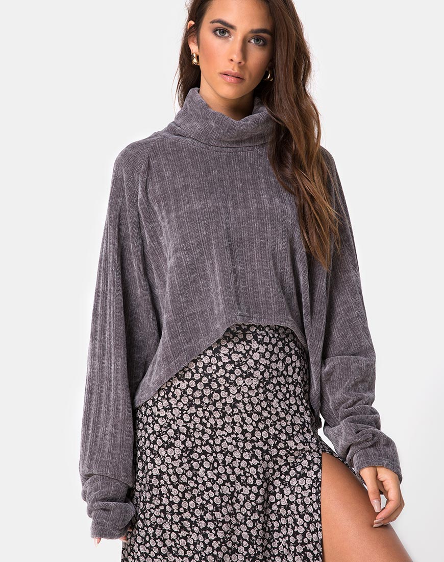 Sudadera Evie de chenilla gris