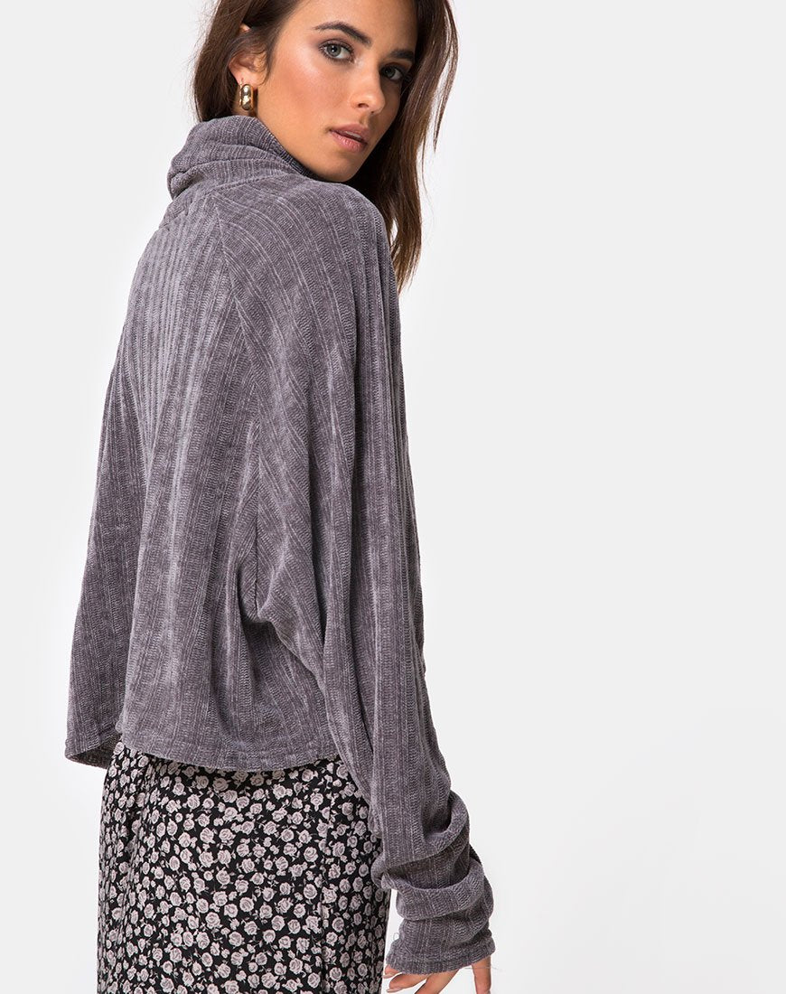 Sudadera Evie de chenilla gris