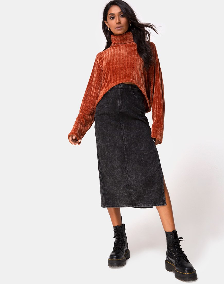 Imagen de Evie Cropped Sweater en chenilla óxido