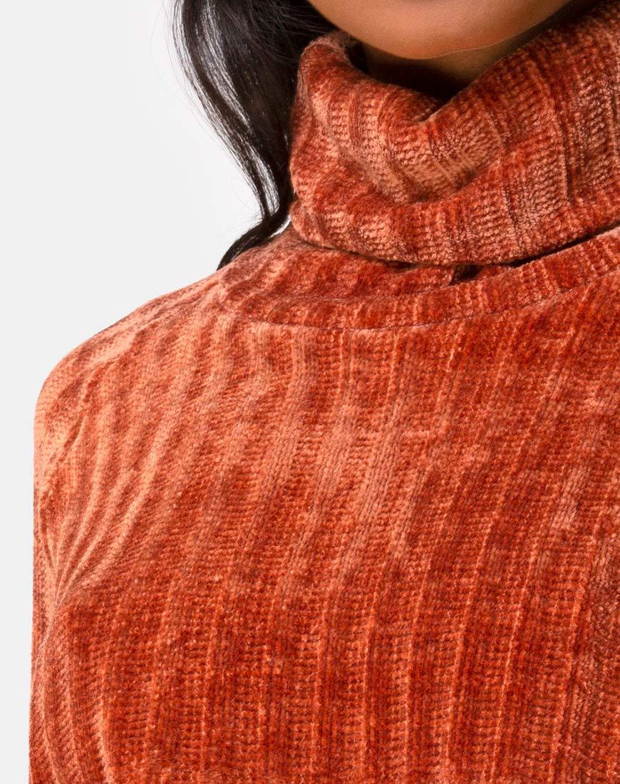 Imagen de Evie Cropped Sweater en chenilla óxido