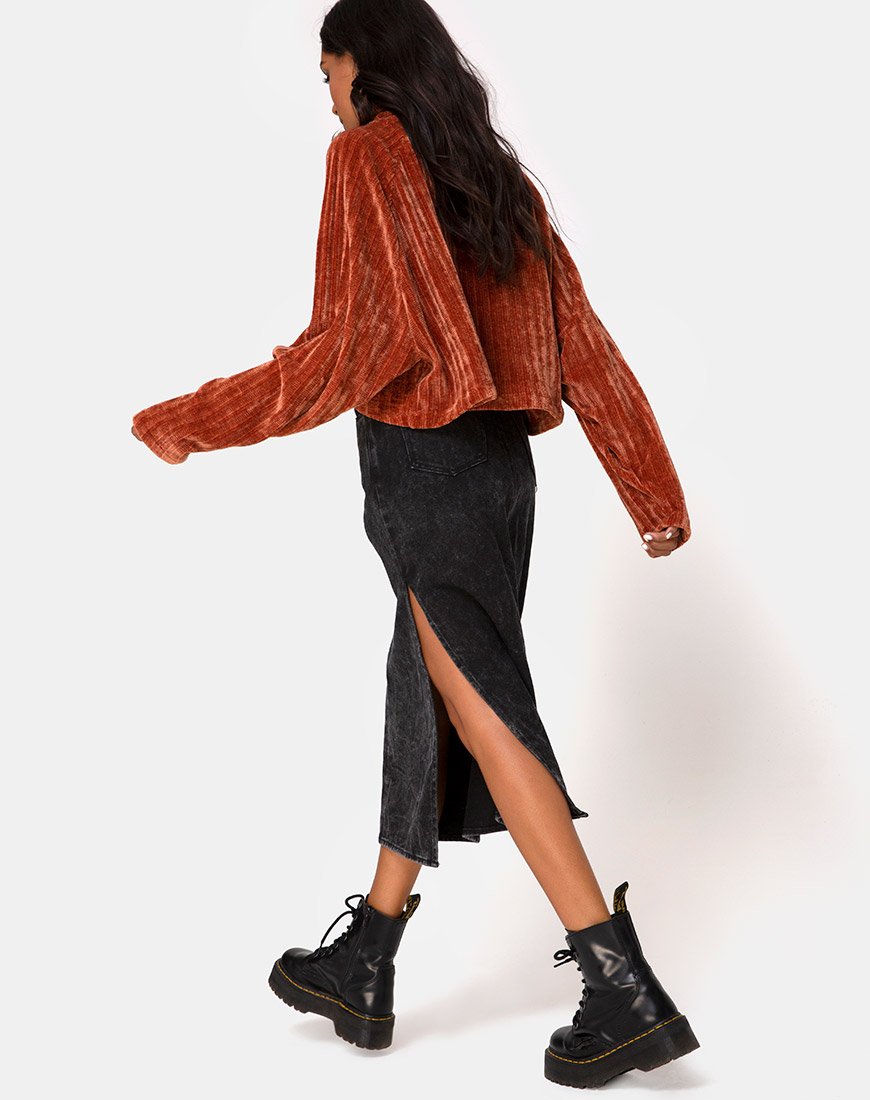 Imagen de Evie Cropped Sweater en chenilla óxido