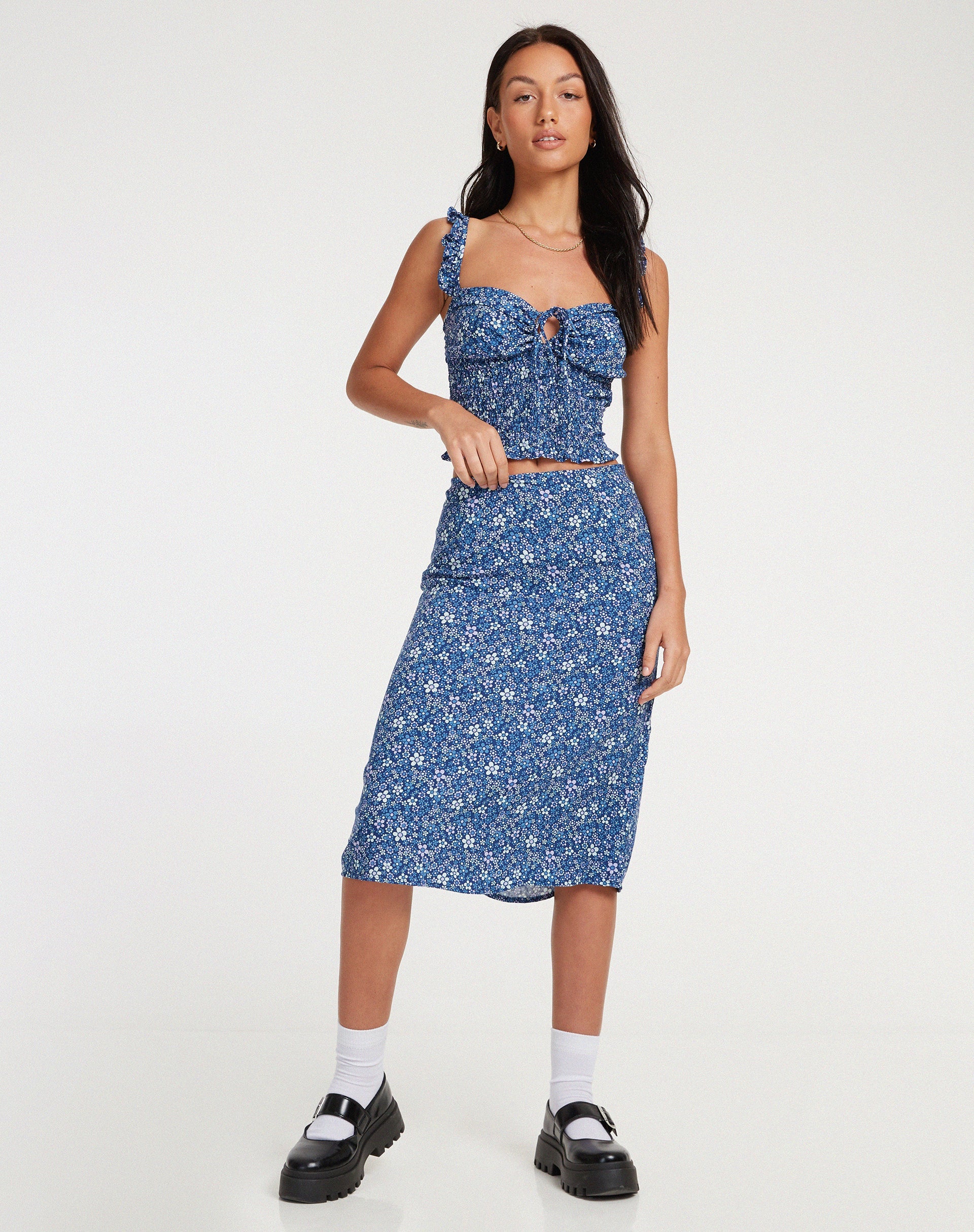 imagen de Ezra Top en Retro Floral Azul