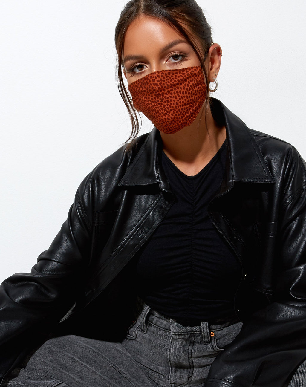 Mascarilla Mini Croc Marrón