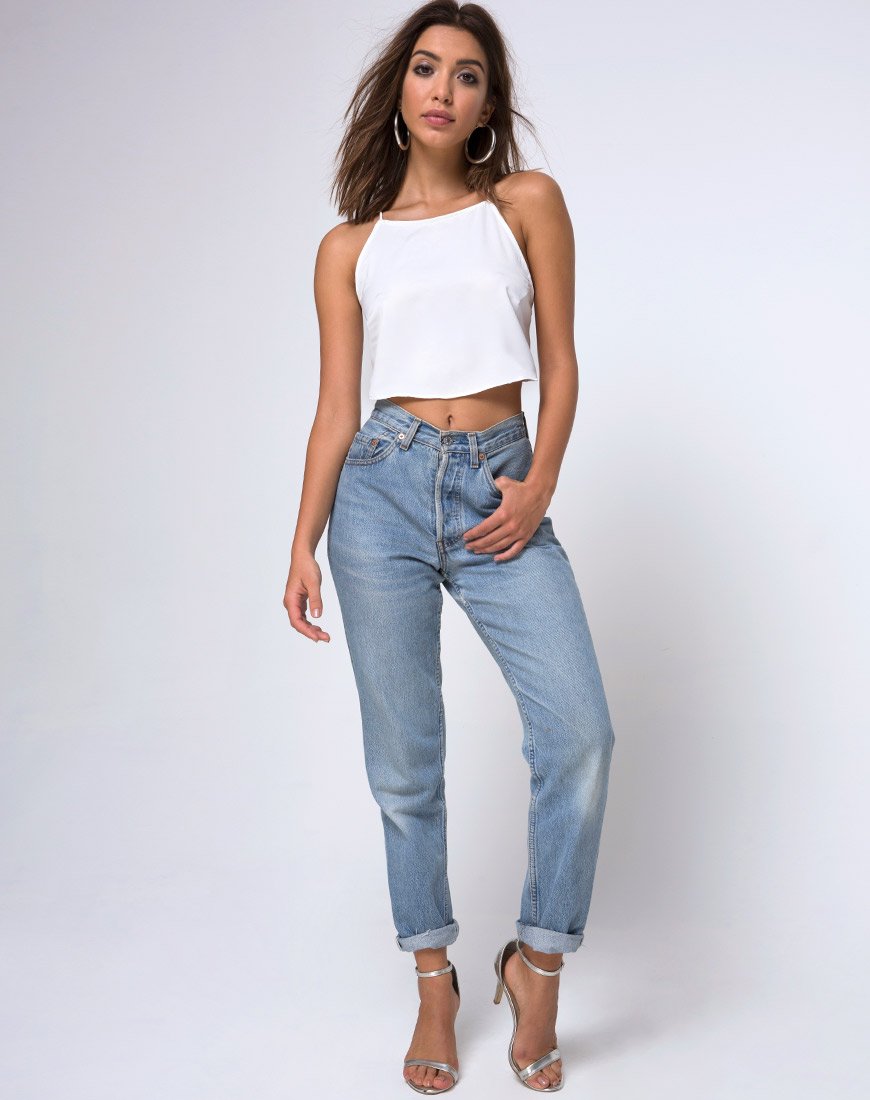 Imagen de Fair Cami Top de satén Marfil