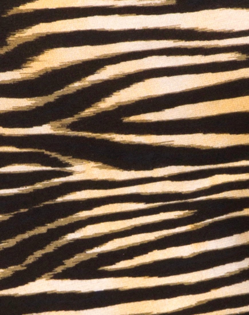 Imagen de Farlie Bodycon Dress in Zips Zebra Marrón