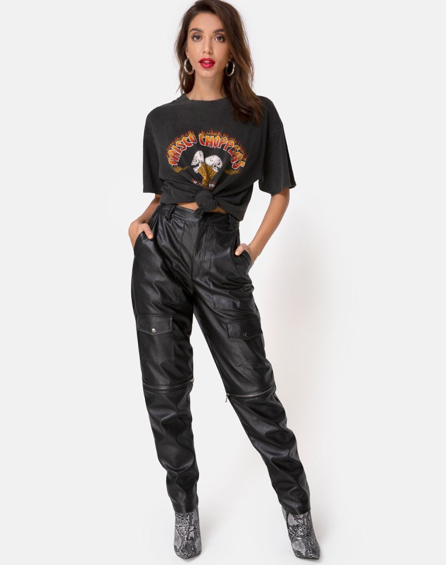 Pantalón Faroe PU en negro