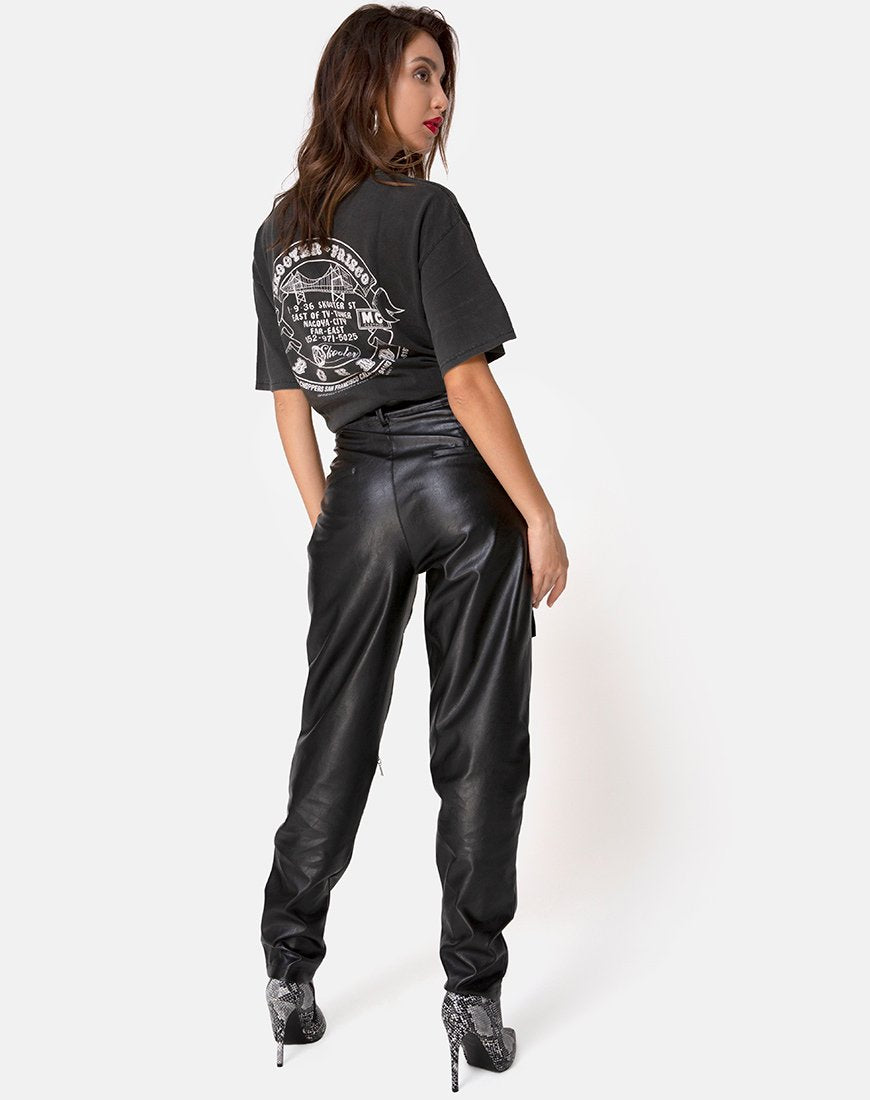 Imagen de Faroe Pantalones de PU en negro
