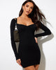 Imagen de Indri Mini Dress in Rib Black