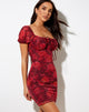 Imagen de Jamil Mini Dress in Rough Rose Burgundy
