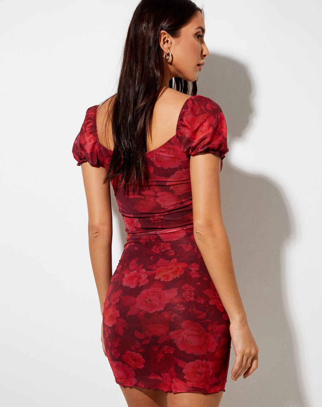 Mini Vestido Jamil en Rosa Borgoña Áspero