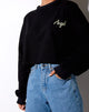 Imagen de Fawly Crop Top en Negro Angel Embro en Verde Neón