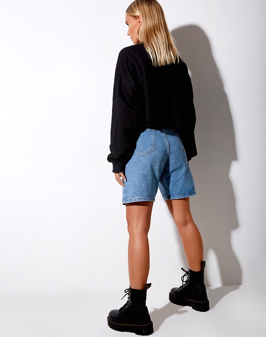 Imagen de Fawly Crop Top en Negro Angel Embro en Verde Neón