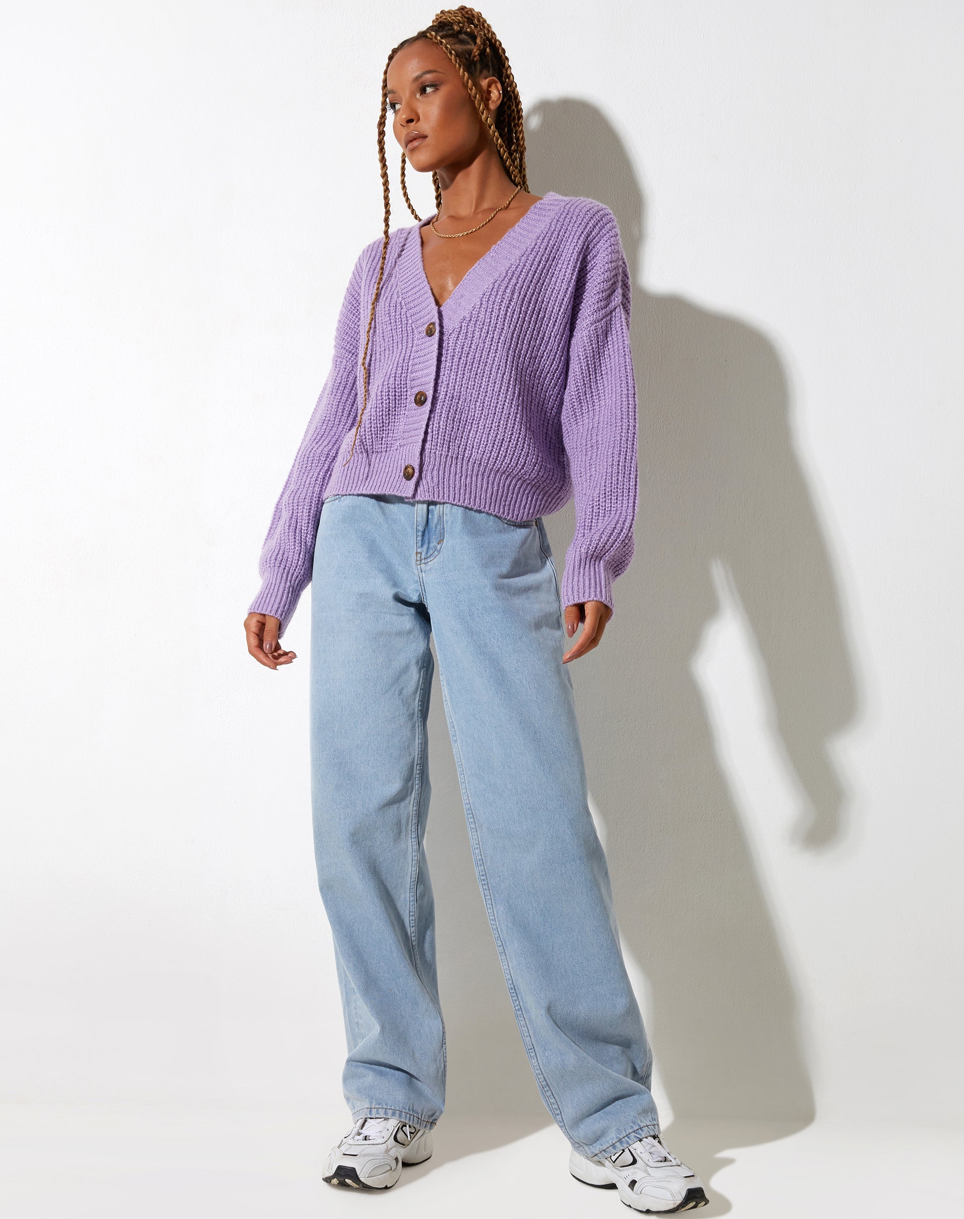 imagen de Faya Cardigan en Knit Purple