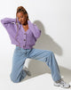 imagen de Faya Cardigan en Knit Purple