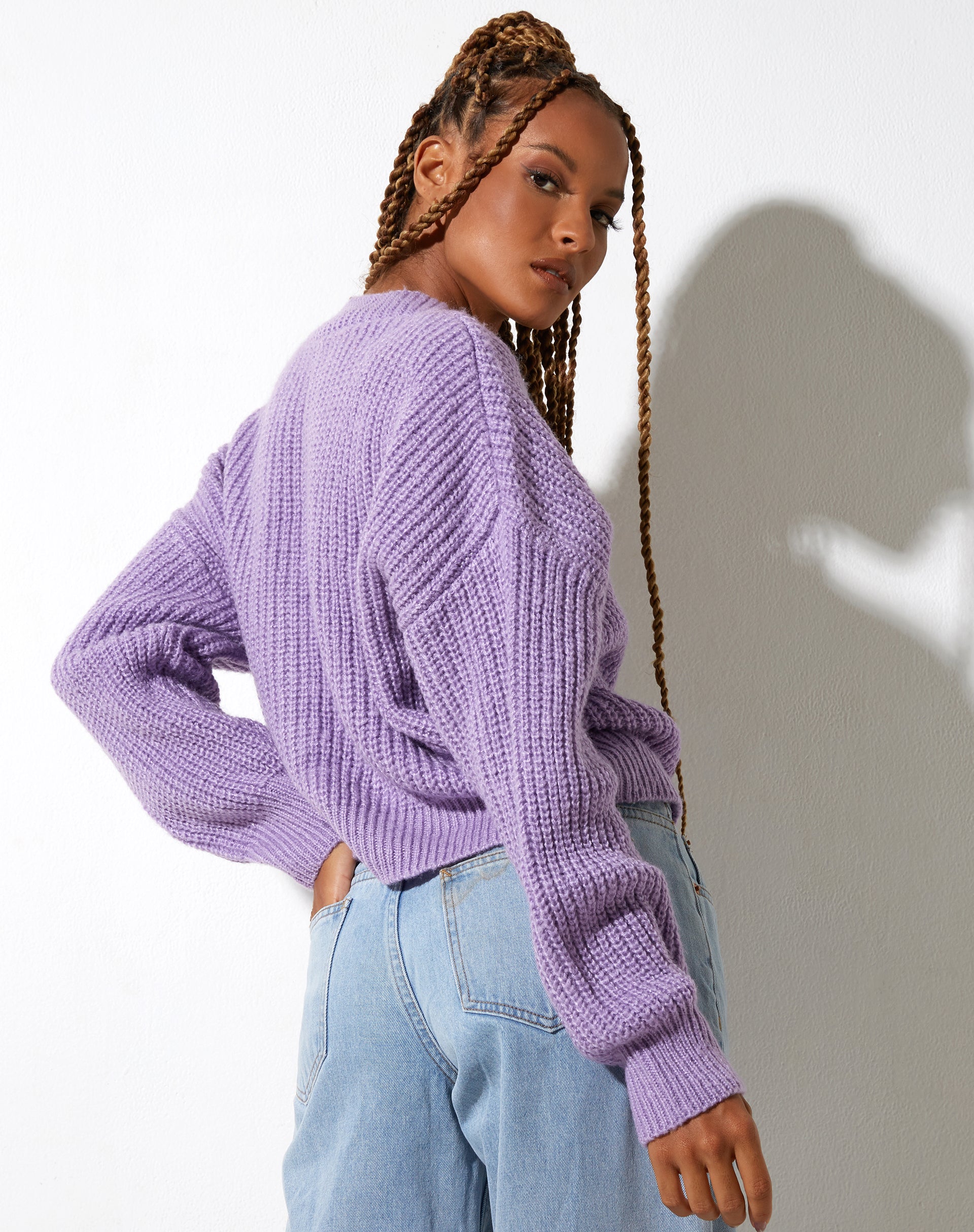 imagen de Faya Cardigan en Knit Purple