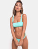 Imagen del sujetador de bikini Febe en mini rib menta