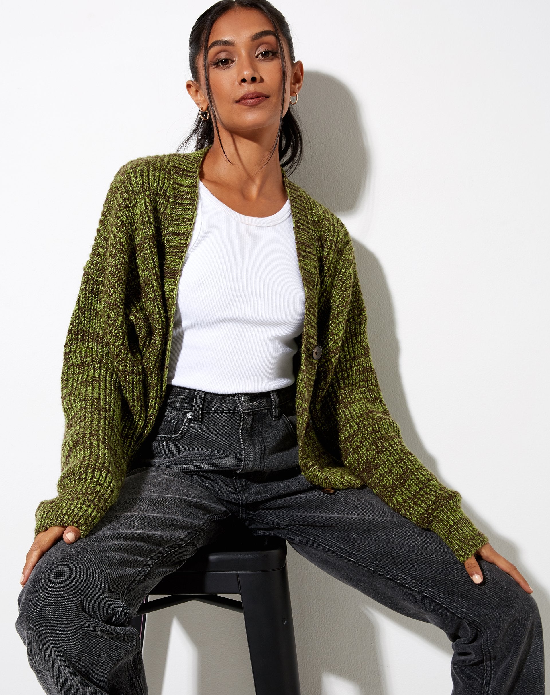 Imagen de Fia Cardigan en negro y verde