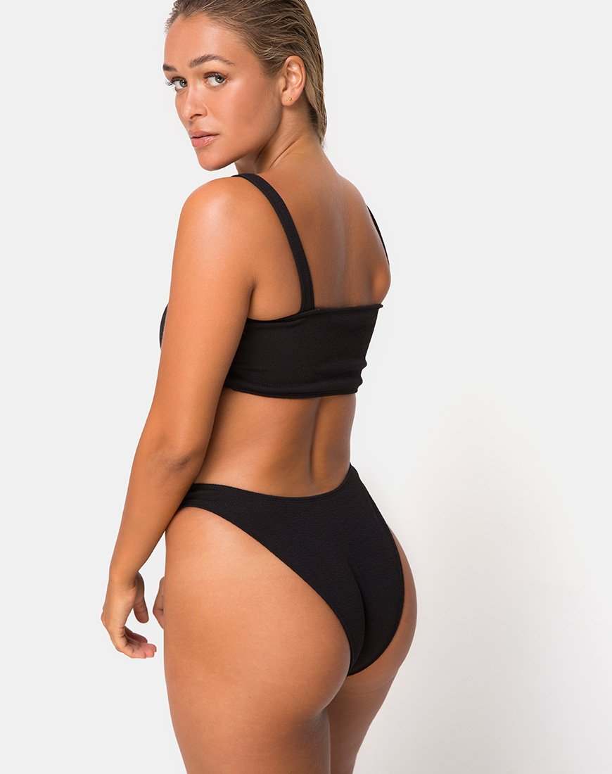 Top de bikini Fien negro