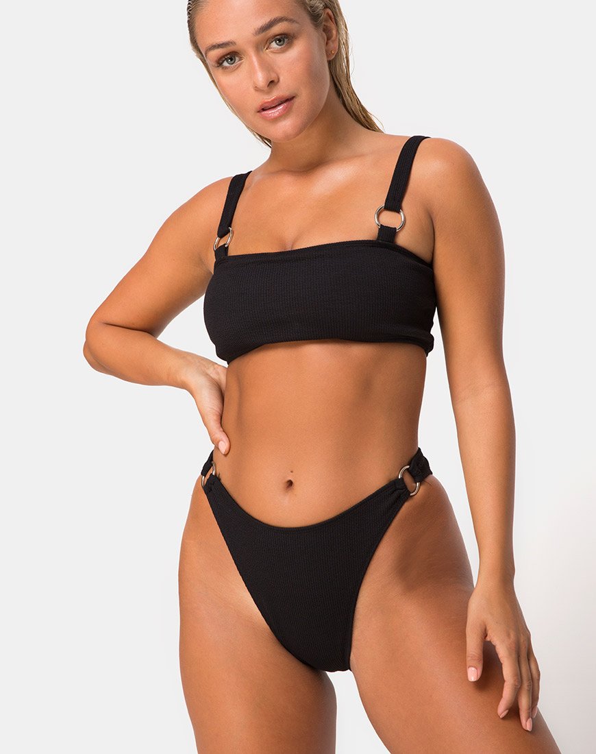 Imagen de la braguita de bikini Fien negra
