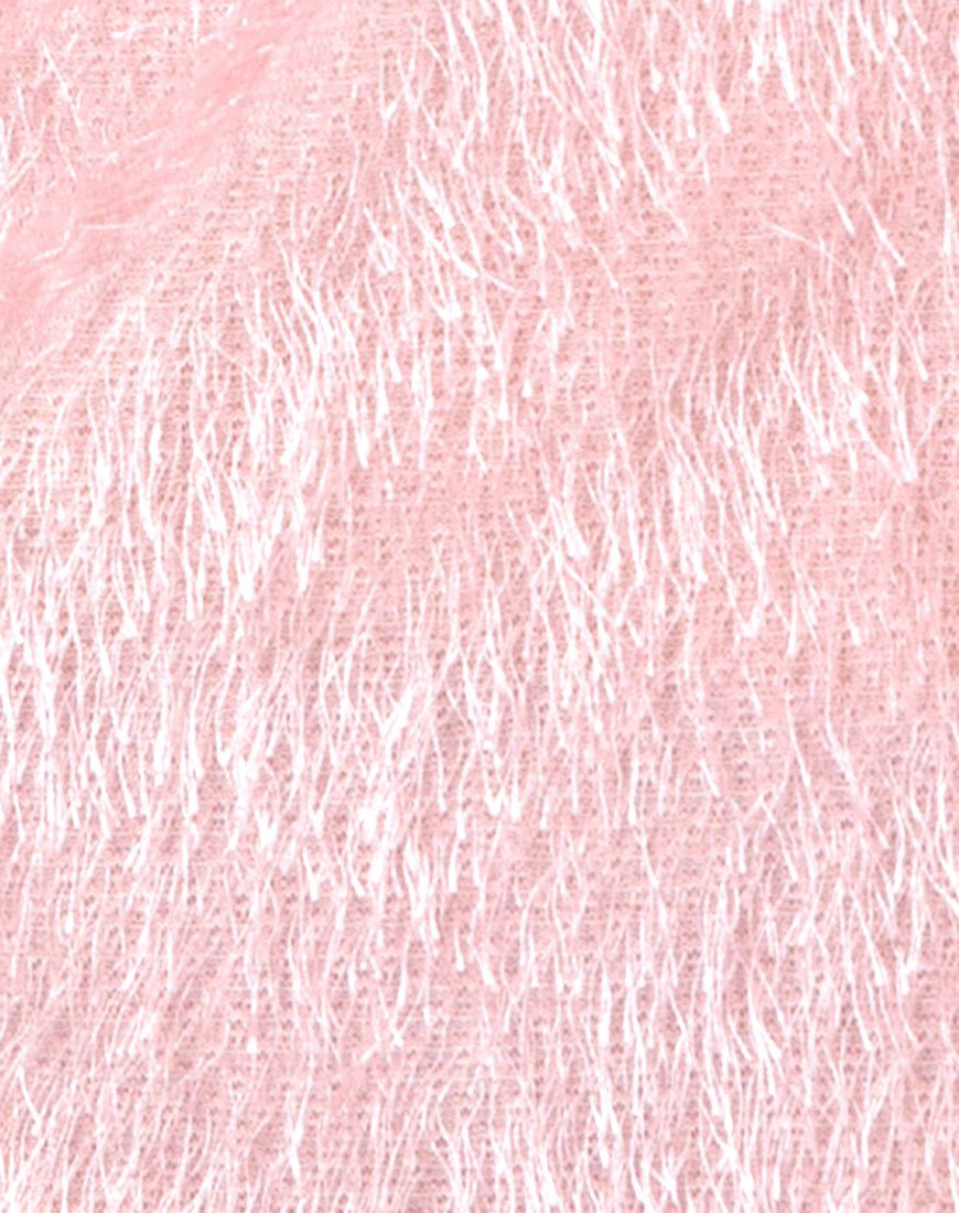 Imagen de Finn Vestido de felpa con flecos Rosa azúcar