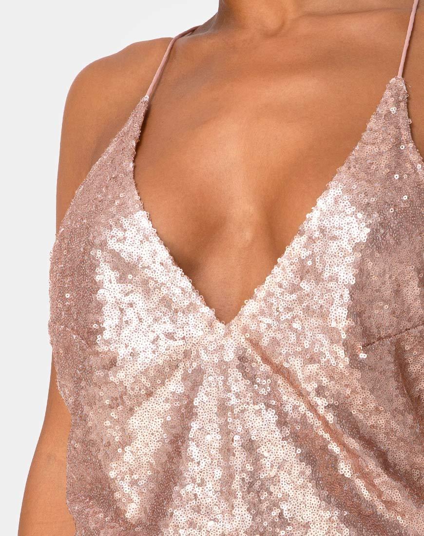 Imagen del vestido Ringo Finn de lentejuelas rosas